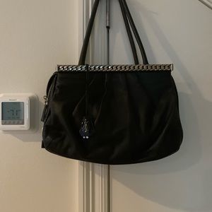 Louboutin Black leather handbag Kathena EUC